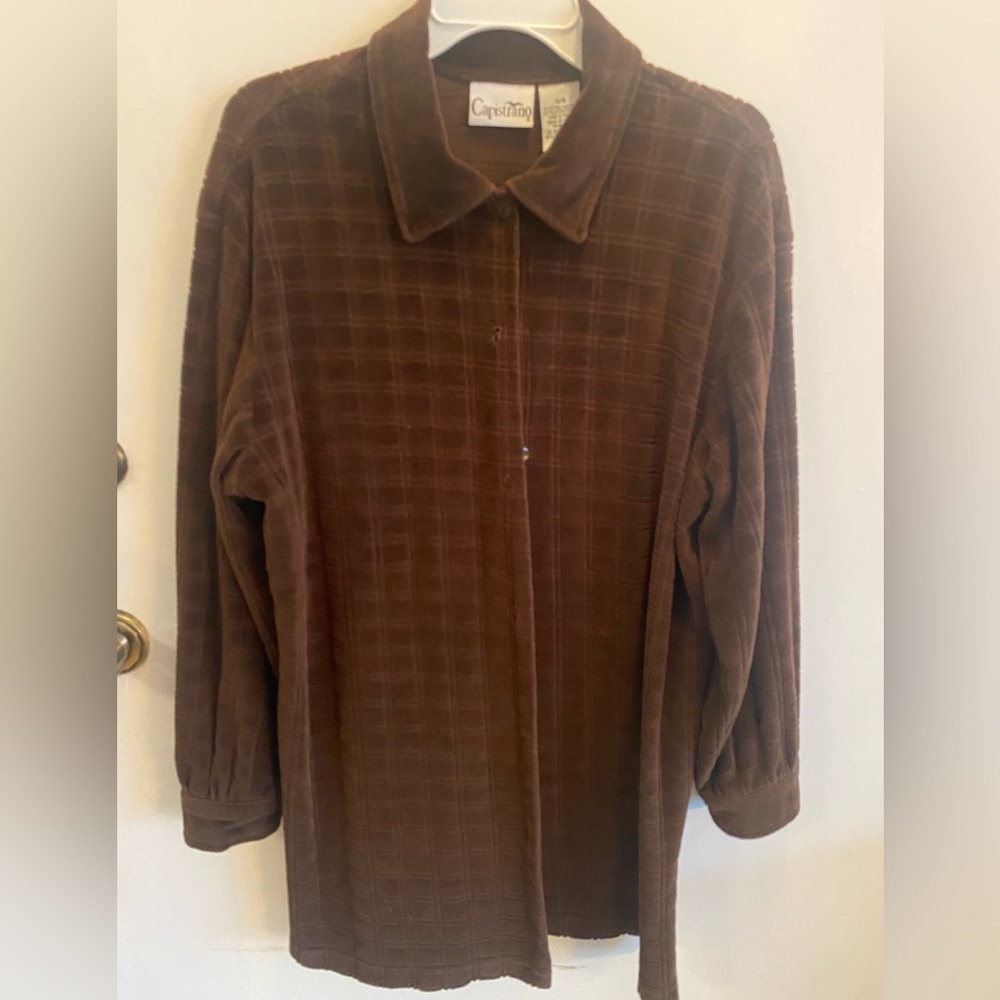 Brown suede Capistrano shirt